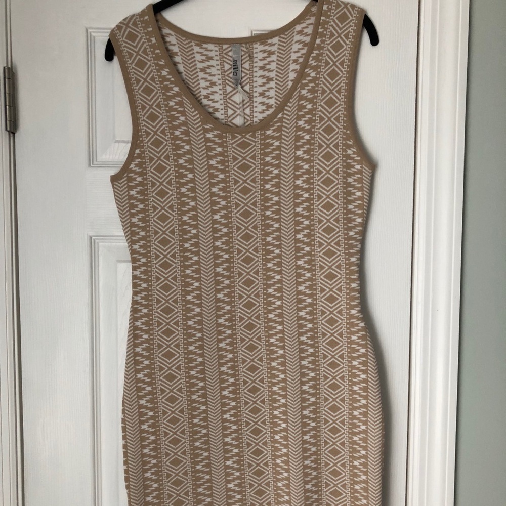 NWT Milla Tan Sleeveless Dress